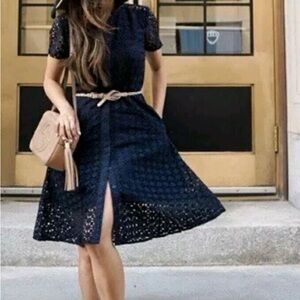 Ann Taylor Navy Midi Dress